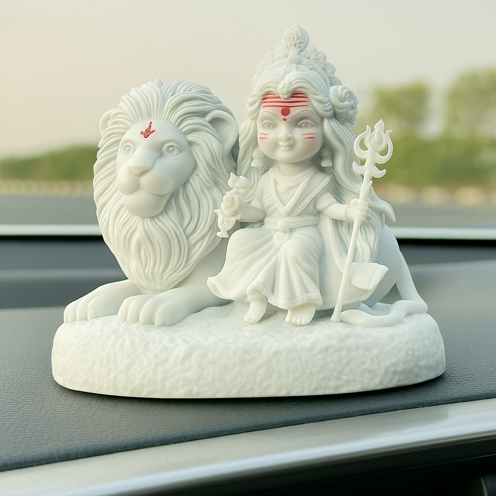 Baal Durga Maa With Lion Idol