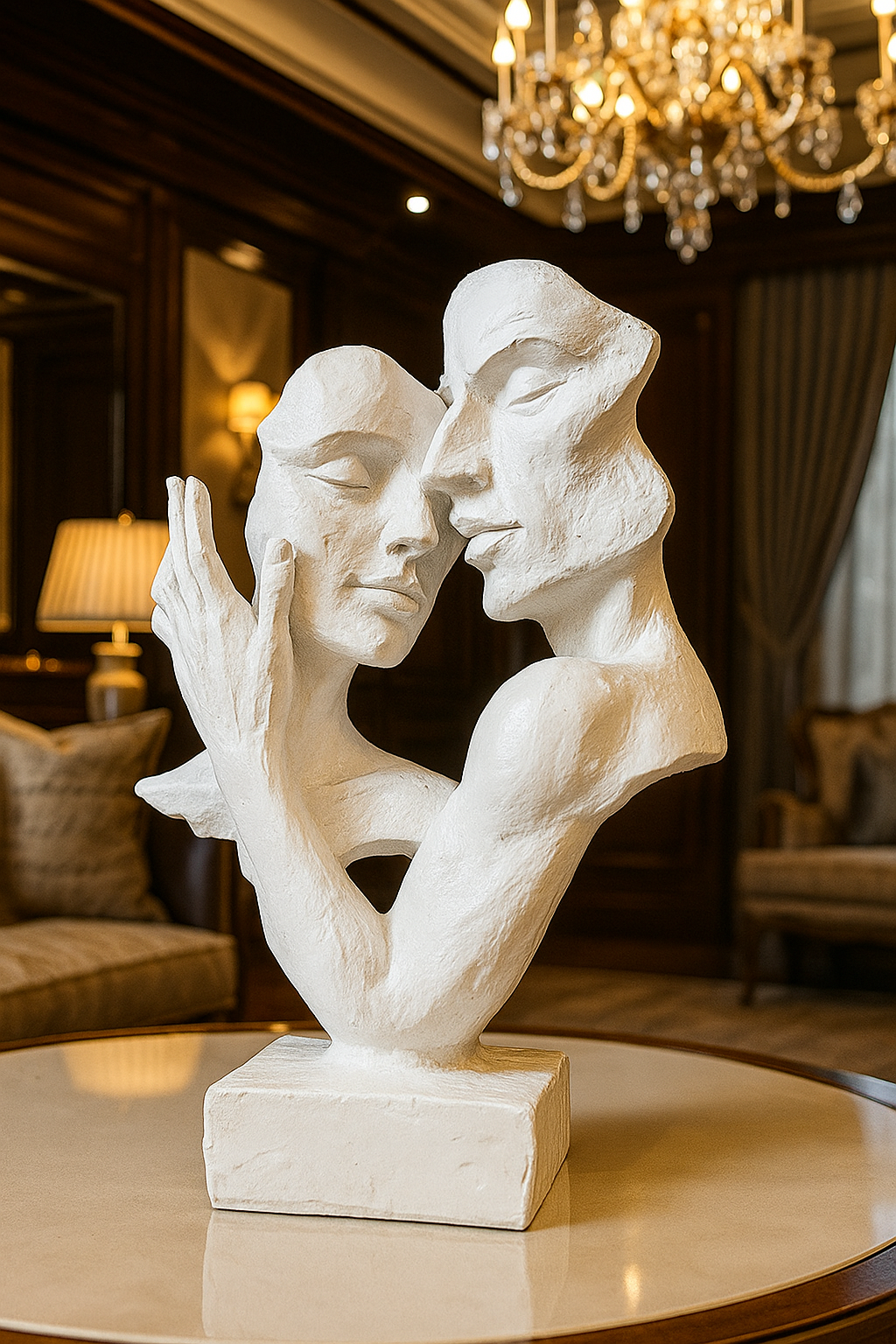Infinity Love Face Sculpture