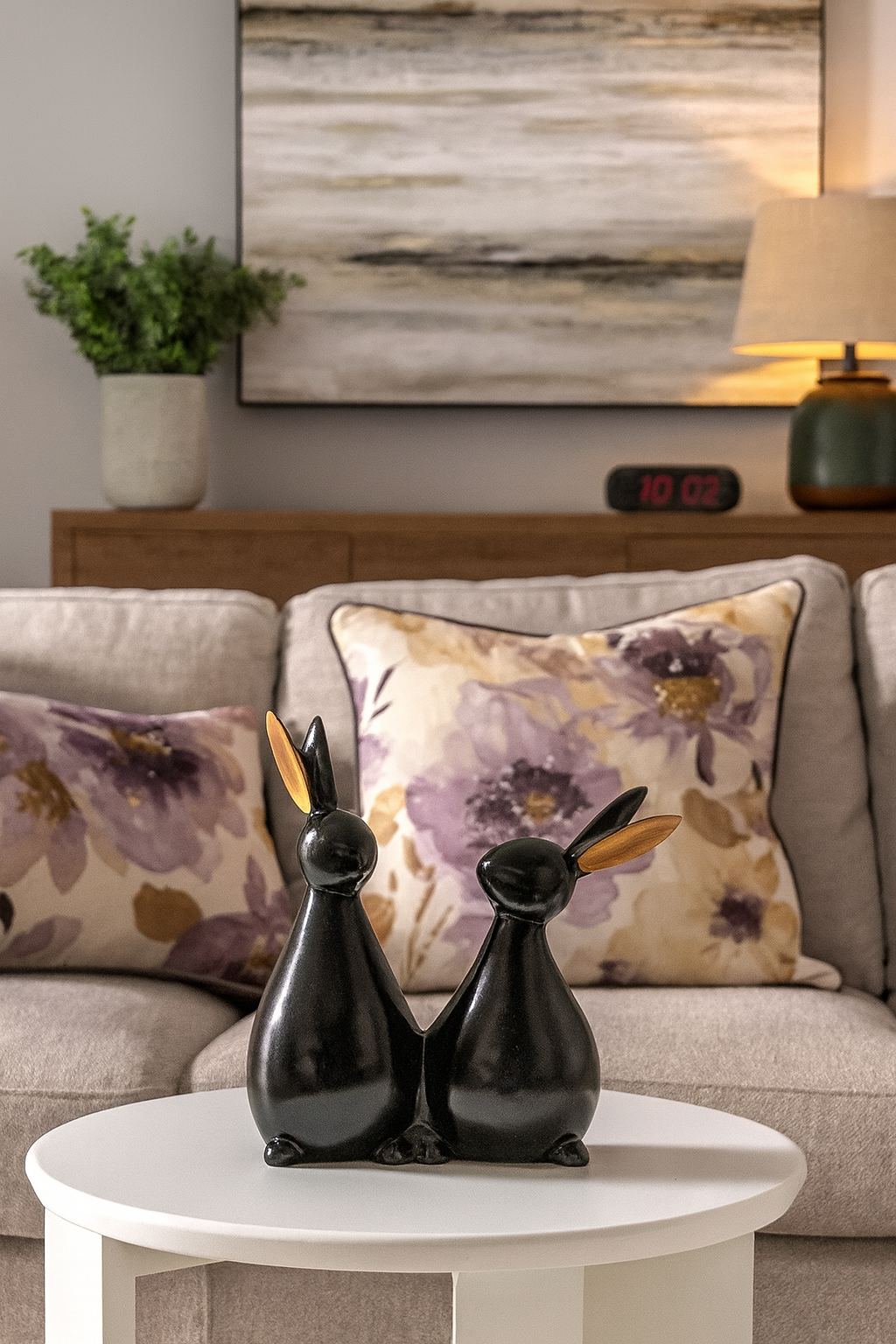 Golden-Eared Love Bunny Pair