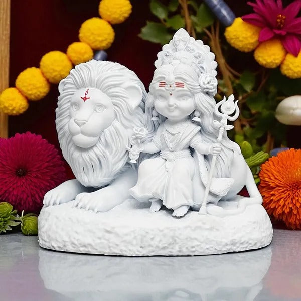 Baal Durga Maa With Lion Idol